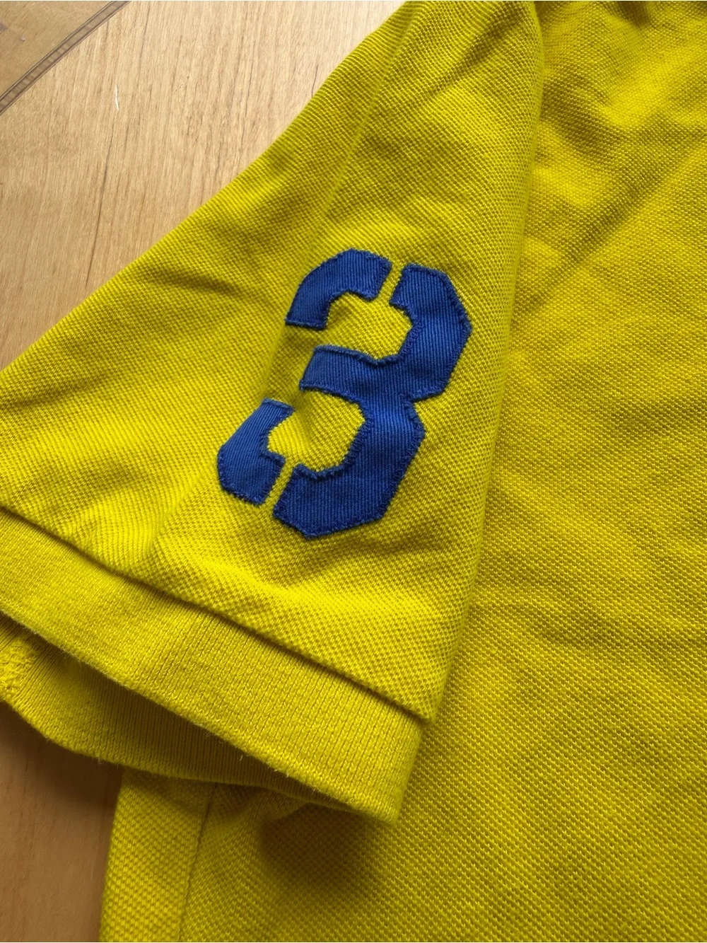 Polo Ralph Lauren Big Pony Yacht Club Polo Shirt XL Yellow Blue Rugby Preppy